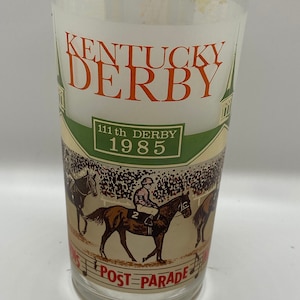 Kentucky Derby Glasses, Vintage Derby glasses - 1983, 1983, 1985 and 1990