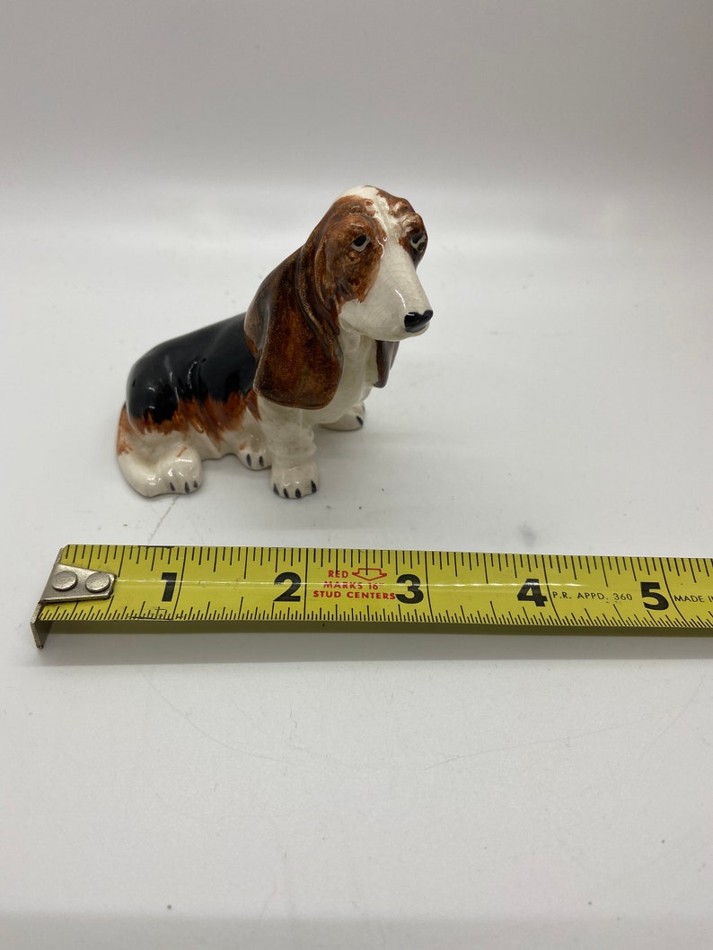 Basset Hound Dog porcelain or ceramic figure marked Jane Collection CA 9 image 6