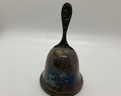 Bell, Silver metal bell, Gray tone Vintage service bell, chambermaid