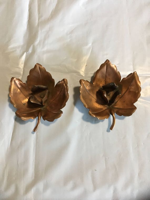 Candle Sticks, Hand made candle holders, Artist Alfredo Sciarrotta - Newport Rhode Island 1940s