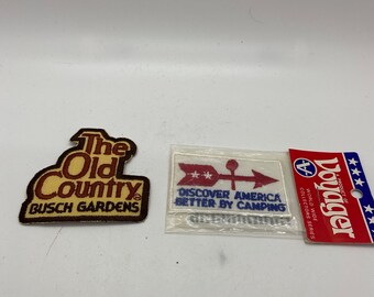 Parches, Parches vintage surtidos de los años setenta sin usar, stock antiguo nuevo