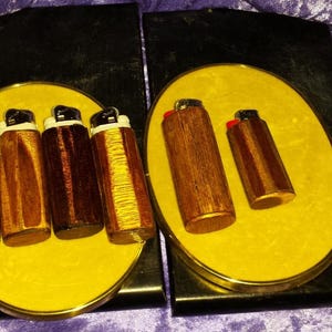Handcrafted Wooden LIGHTER CASE, Fits Popular Disposable Lighters, lighter Case Hand Sanded, Great Quality, Made W/Care, Gift