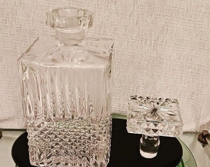 Vintage Imperial Lead Crystal, Diamond Cut, Crystal Clear, Square