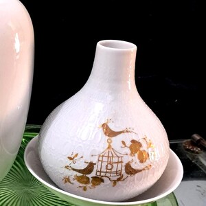 #etsy shop:Rosenthal Germany,Bjorn Wiinblad vases https://etsy.me/3R40DIL #primavera #quatrecouleurs #studioline #germany #rosenthal #bonechina #porcelain #goldpainting #bjornwiinblad dwedgecreations.etsy.com #goldbirds #goldfans #rosenthalvase #orientaldancing #art