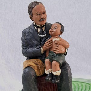 Dr. Daniel Williams,"God Is Love" sculpture artist Martha Holcombe signed, art, black history month, one of 1st, open heart surgeon, vintage