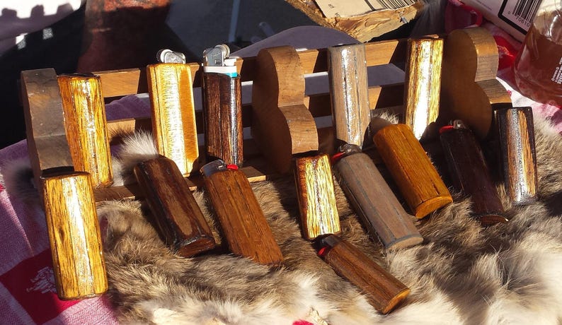 Handcrafted Wooden LIGHTER CASE, Fits Popular Disposable Lighters, lighter Case Hand Sanded, Great Quality, Made W/Care, Gift
