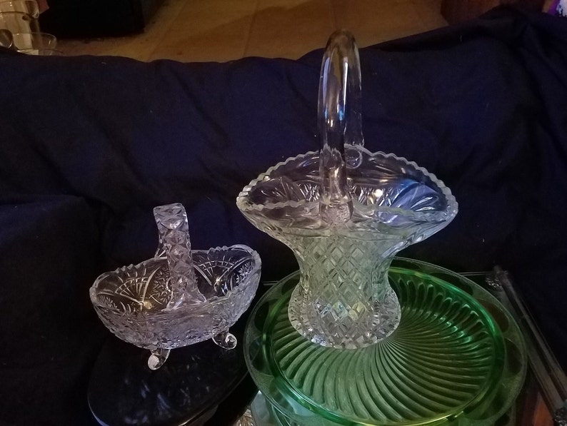 Vintage Mid Century Tiara Crystal/Glass Clear Wedding Basket Etsy