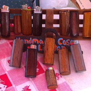 Handcrafted Wooden LIGHTER CASE, Fits Popular Disposable Lighters, lighter Case Hand Sanded, Great Quality, Made W/Care, Gift