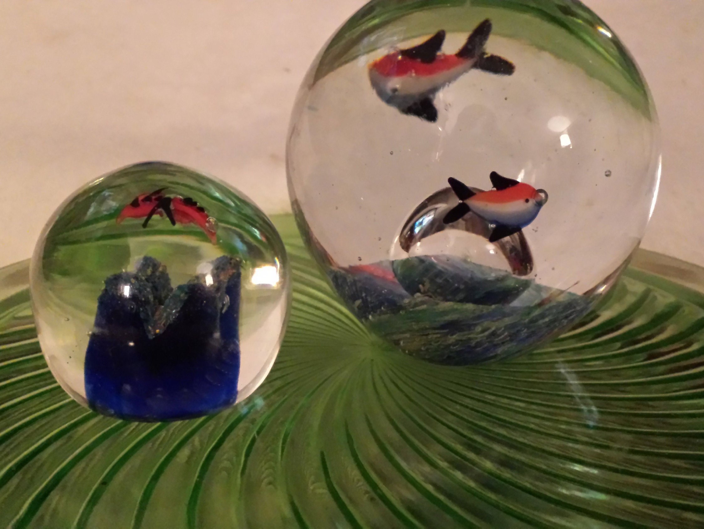 Office Desk /Coffee Table Decoration Vintage Art Glass Clear Crystal