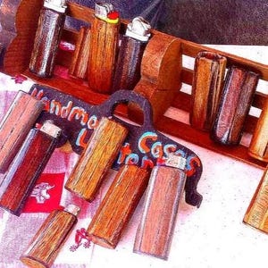 Handcrafted Wooden LIGHTER CASE, Fits Popular Disposable Lighters, lighter Case Hand Sanded, Great Quality, Made W/Care, Gift