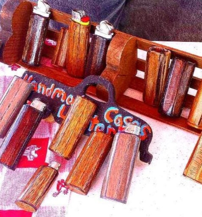 Handcrafted Wooden LIGHTER CASE, Fits Popular Disposable Lighters, lighter Case Hand Sanded, Great Quality, Made W/Care, Gift