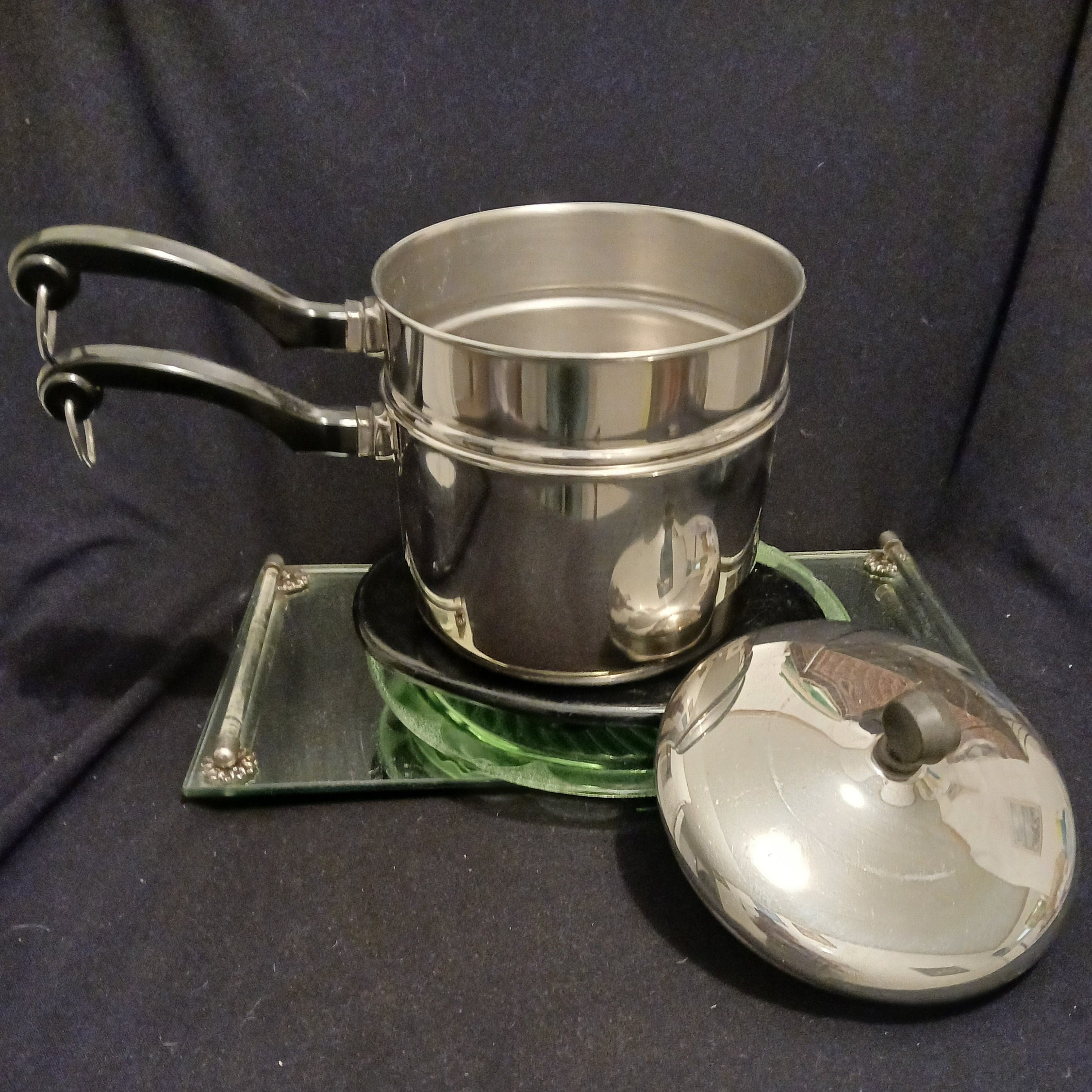 Vintage Farberware Double Boiler, Bottom Reads Aluminum Clad/stainless  Steel, 2 1/2 Qt, 3 Pieces 