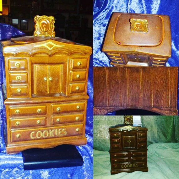 Mccoy Armoire Brown Dresser Cookie Jarreads Etsy