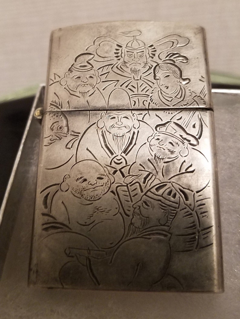 Antique Japanese Lighter Case 950 Silver Lighter With Etsy