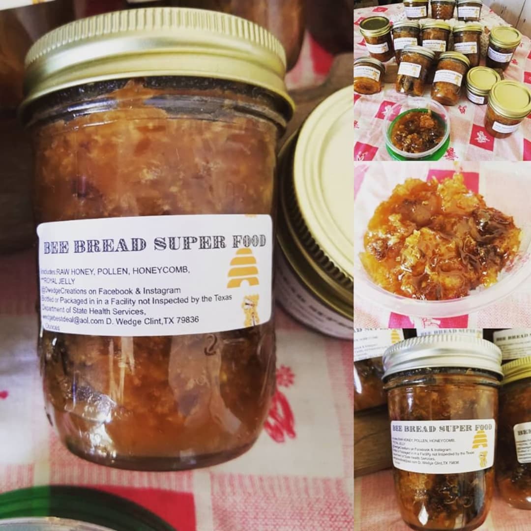 Honeybee Bread Superfood Contains a Combination Of Raw Honey W/bee Jelly