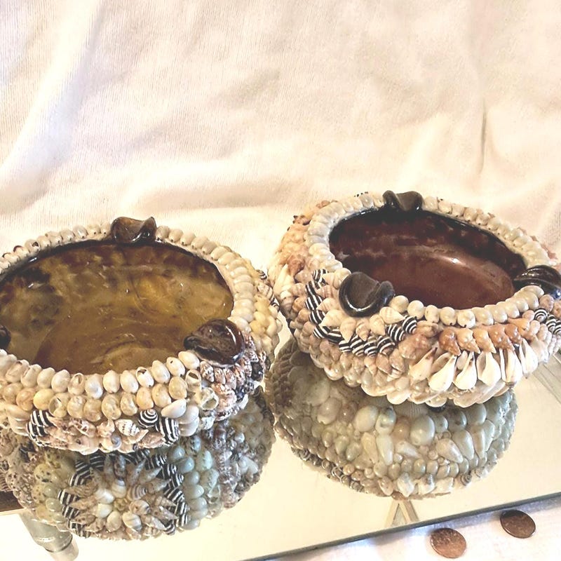 Vintage Seashell Ashtray - Etsy