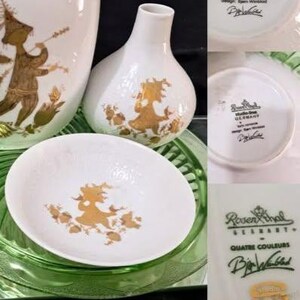#etsy shop:Rosenthal Germany,Bjorn Wiinblad vases https://etsy.me/3R40DIL #primavera #quatrecouleurs #studioline #germany #rosenthal #bonechina #porcelain #goldpainting #bjornwiinblad dwedgecreations.etsy.com #goldbirds #goldfans #rosenthalvase #orientaldancing #art