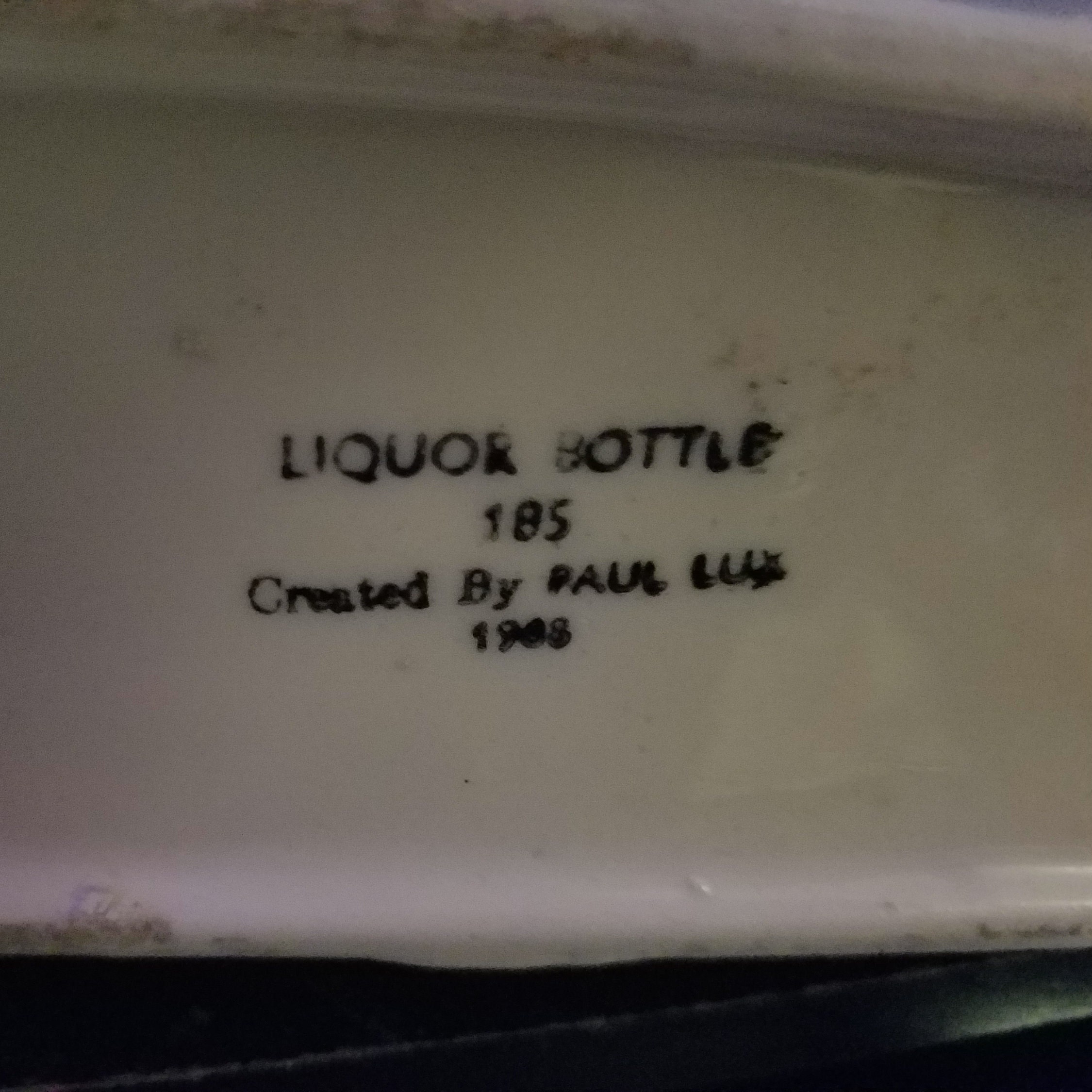 Vintage Paul Lux 1968 Liquor Bottle river Queen Etsy