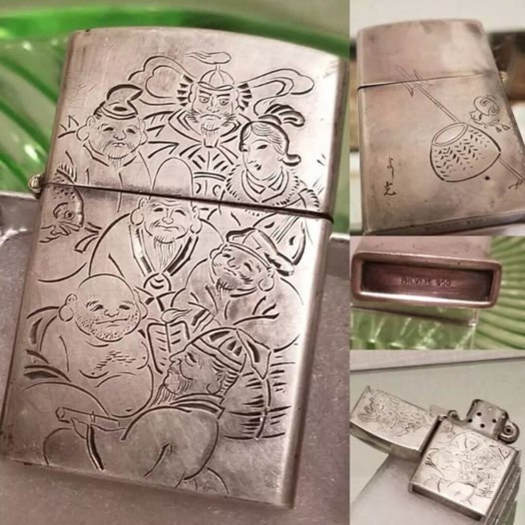 Antique Japanese Lighter Case 950 Silver Lighter With Etsy
