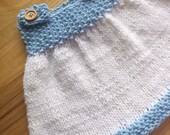 Knit Baby Dress, Baby Girl Dress, Baby Girl Outfit, Baby Photo Prop, Nautical Photo Prop