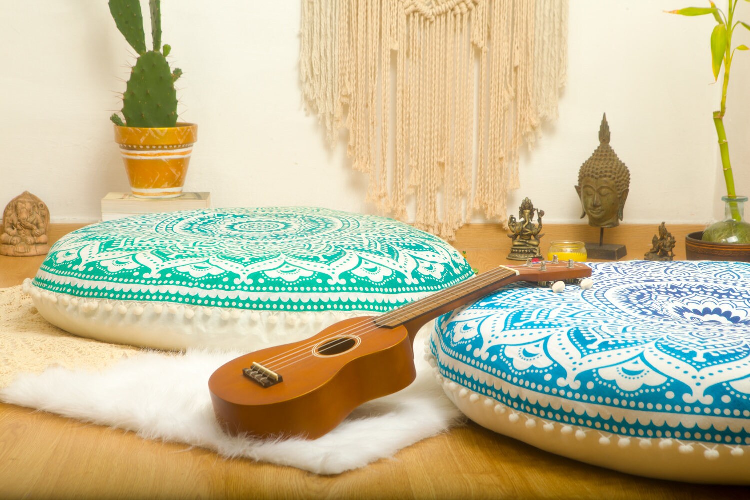 Round Floor Pillow Pouf Cushion filler not included Etsy