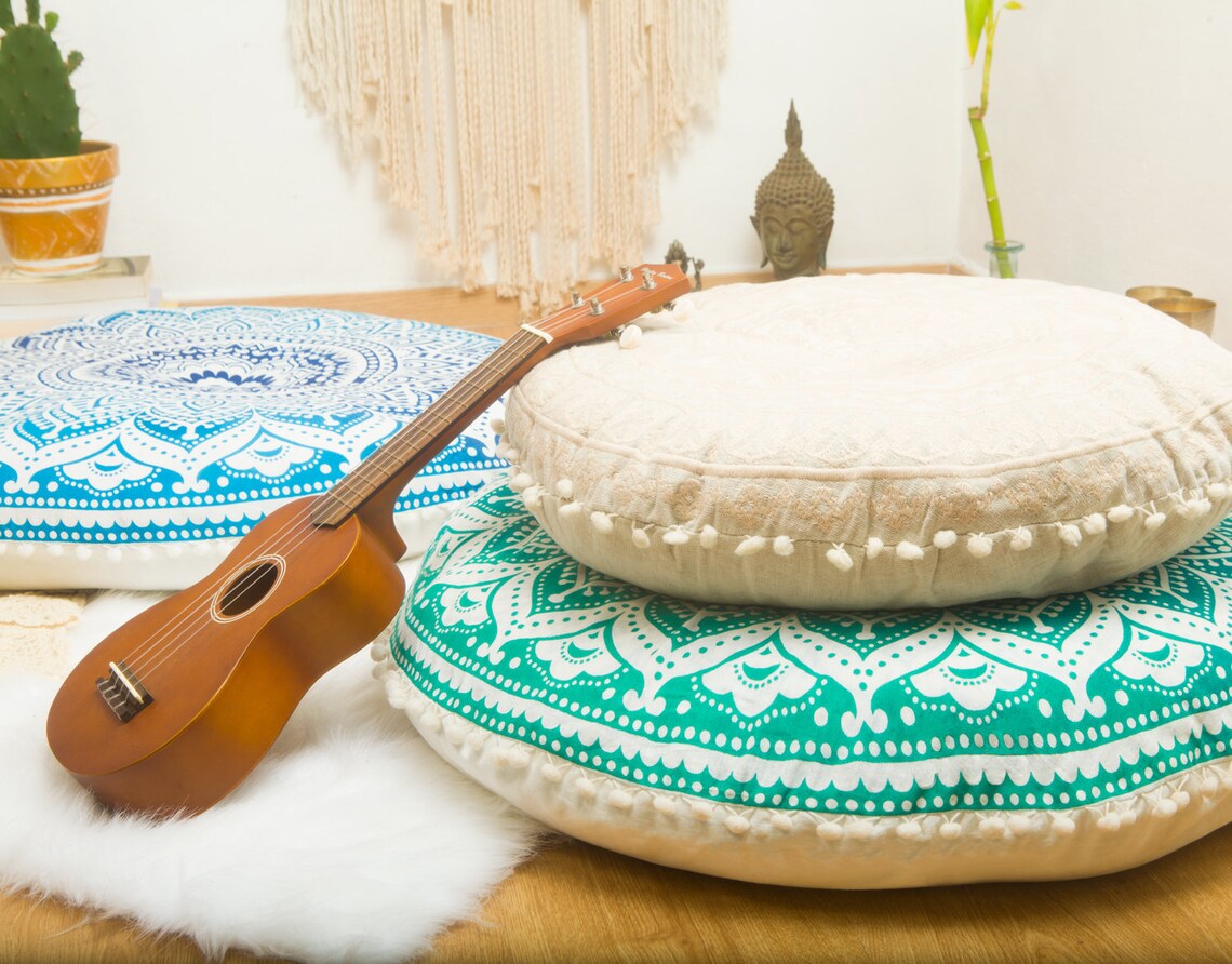 Pouf Ottoman Floor Cushion Floor Pillow Floor Cushion Seating Etsy