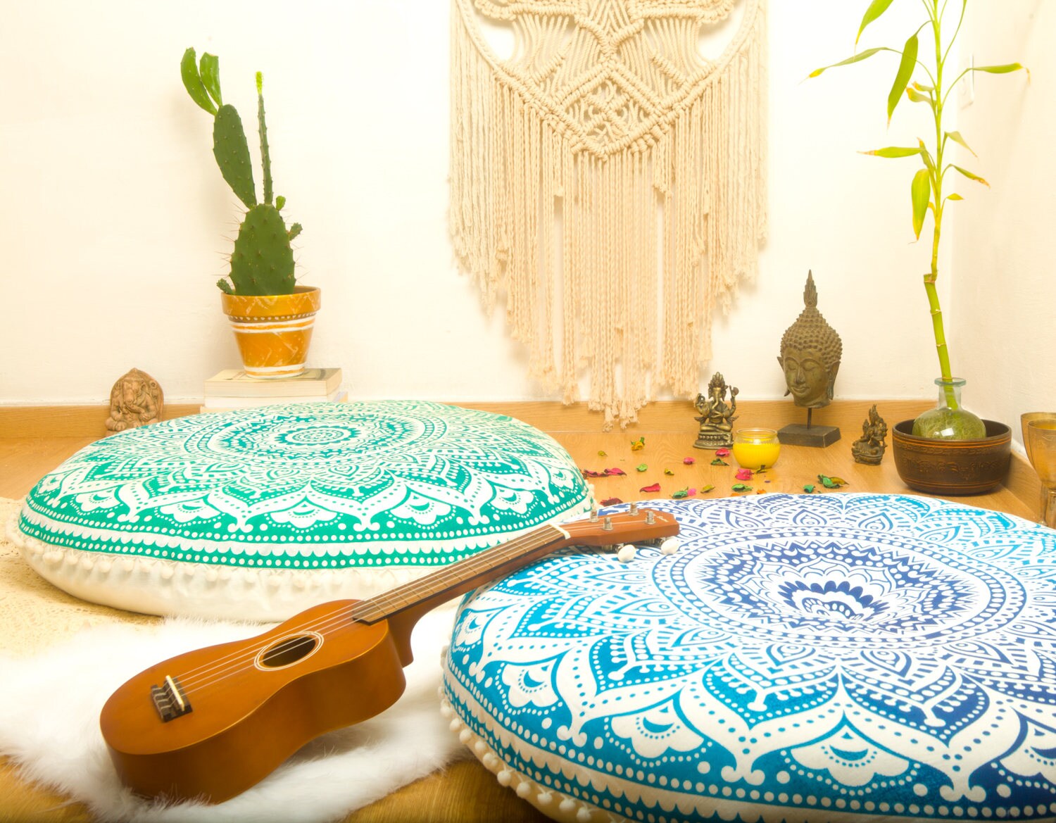 Round Floor Pillow Pouf Cushion filler not included Etsy