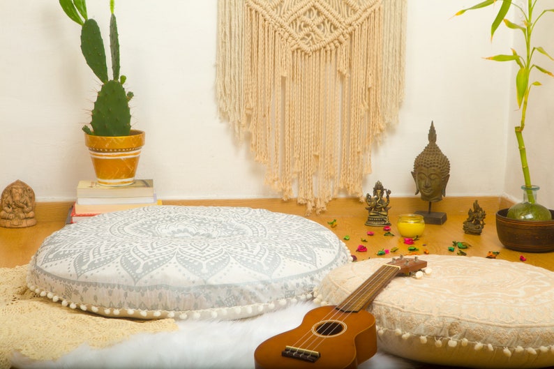 Meditation Floor Pillows Buddhist Meditation Pillow Large Etsy