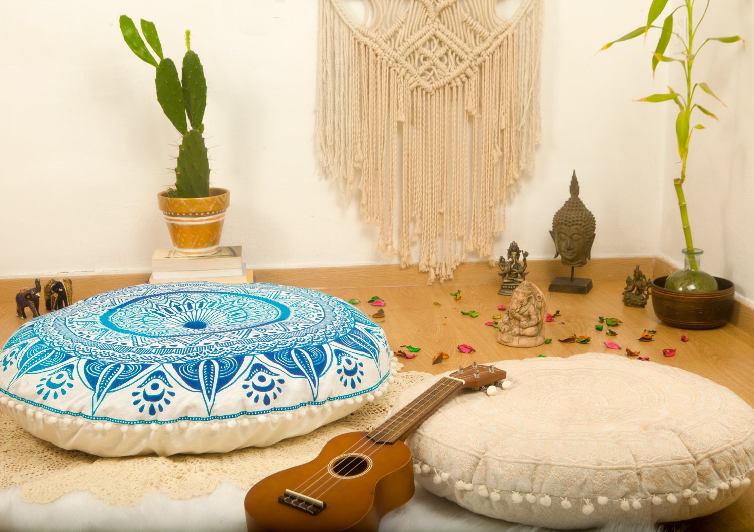 Floor Pillows Outdoor Cushions Mandala Pillow Outdoor Pouf Etsy