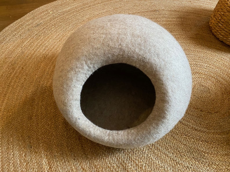 Grotta Per Gatti Lionto In Feltro - Pieghevole, Per Scaffali, 33x37x33 Cm, Grigio Scuro - Foto 10