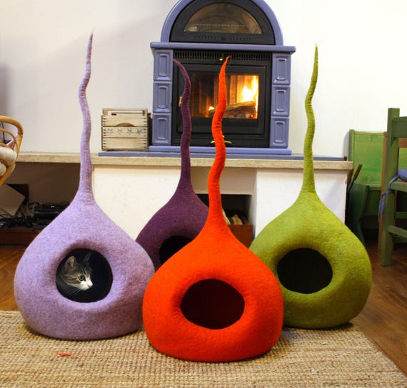 Chat Grotte Feutre Niche Pour Chats Lit Pour Chat Maison Etsy Chat Grotte Feutre Niche Pour Chats Lit Pour Chat Maison Etsy