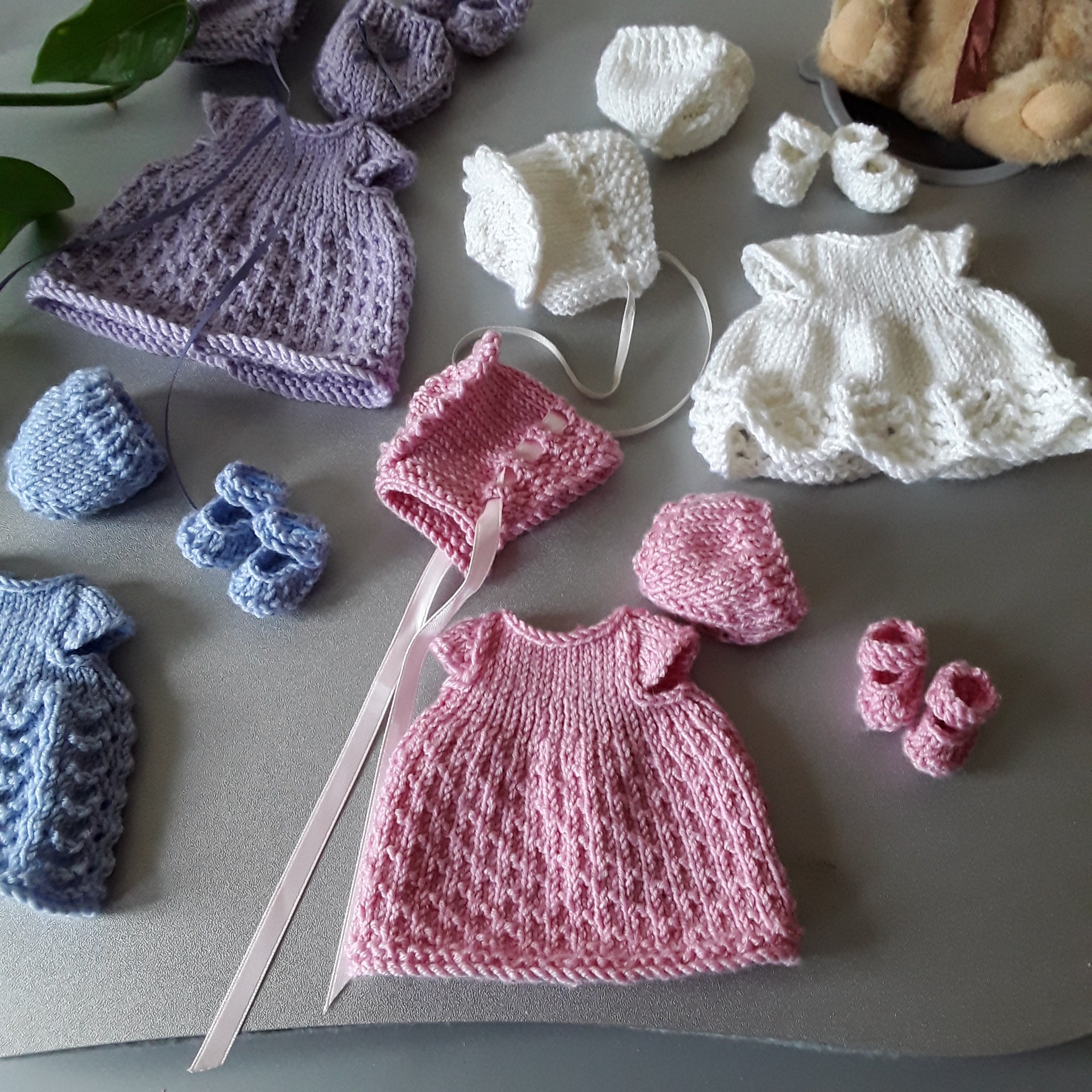 Dolls Hand Knitted Clothing for 5 inch Berenguer Dolls (B)