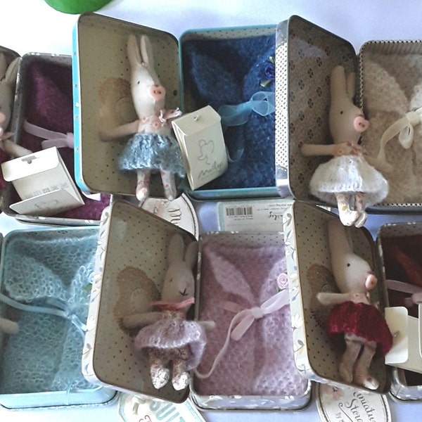 Maileg Miniature Bunny in Suitcase, Alpaca Grow Bag