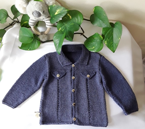 Beautiful Knitted Jacket with Mock Pockets.