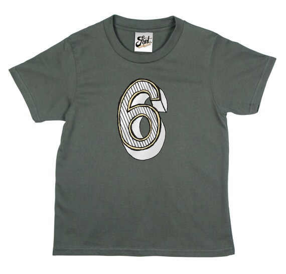 Number Six T-Shirt kids 6 tshirt 6th Birthday outfit for boy