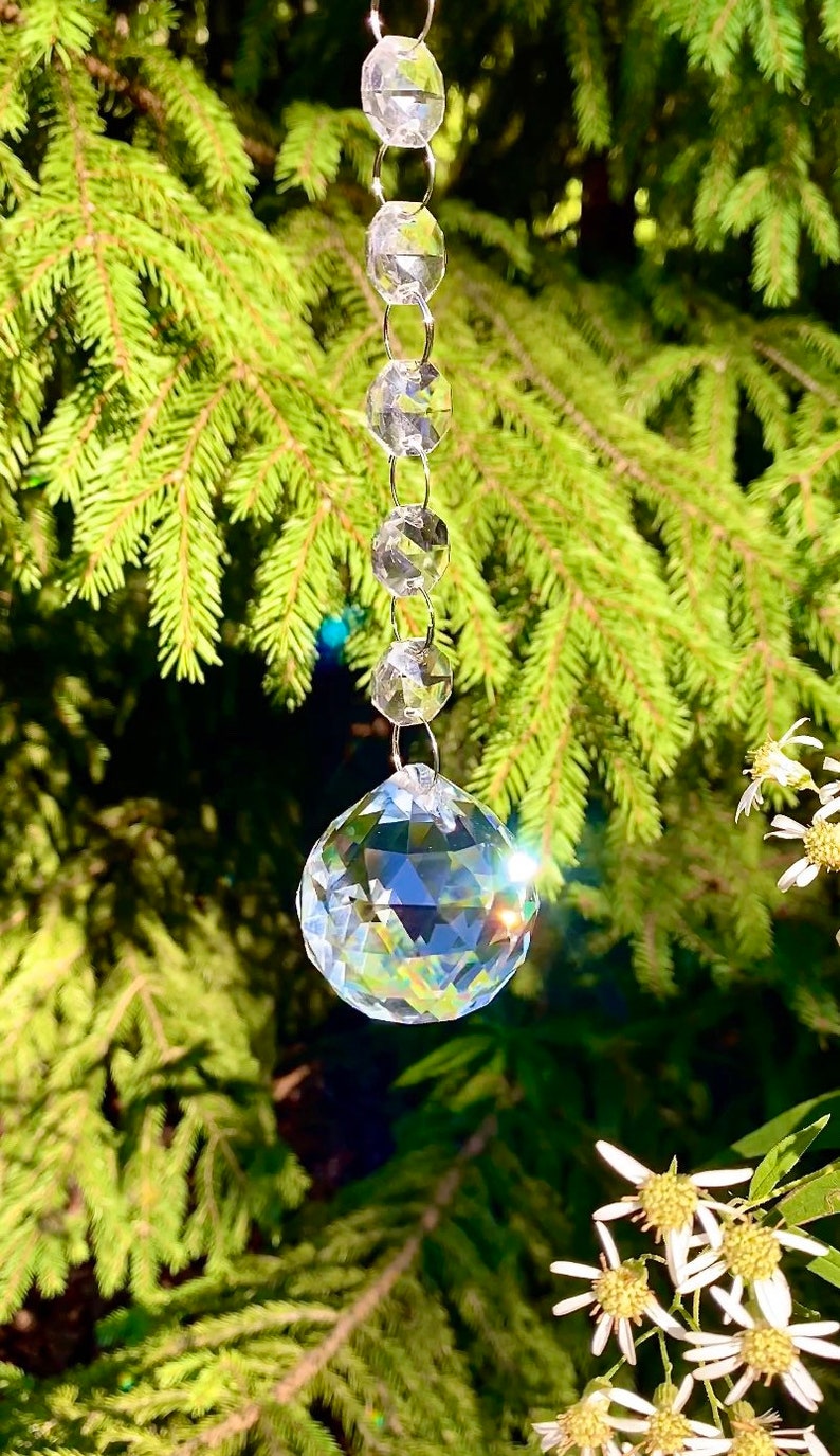 Crystal Ball Prism Crystal Ball Sun Catcher Hanging Prisms Etsy