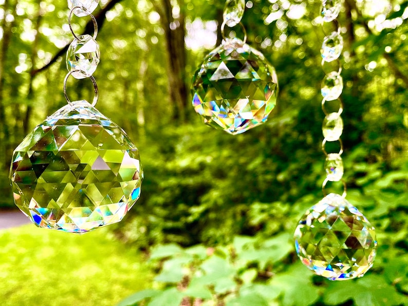 Crystal Ball Prism Crystal Ball Sun Catcher Hanging Prisms Etsy