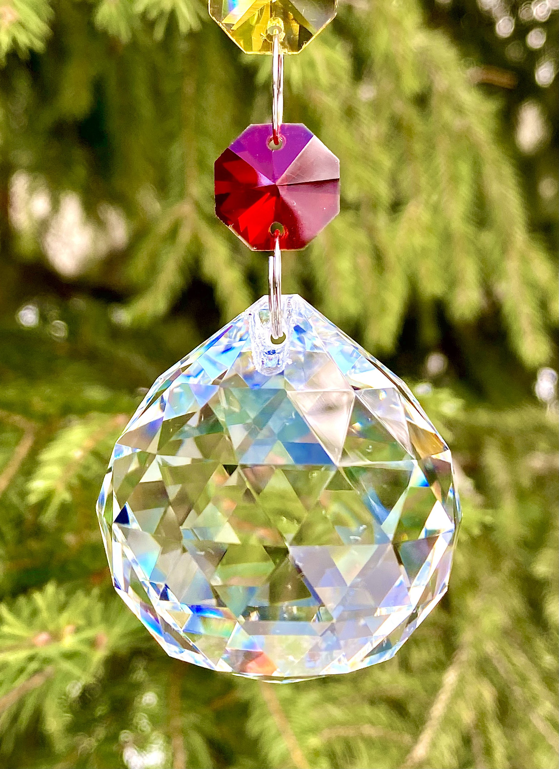 Colored Sun Catcher Rainbow Sun Catcher Crystal Ball Sun Etsy