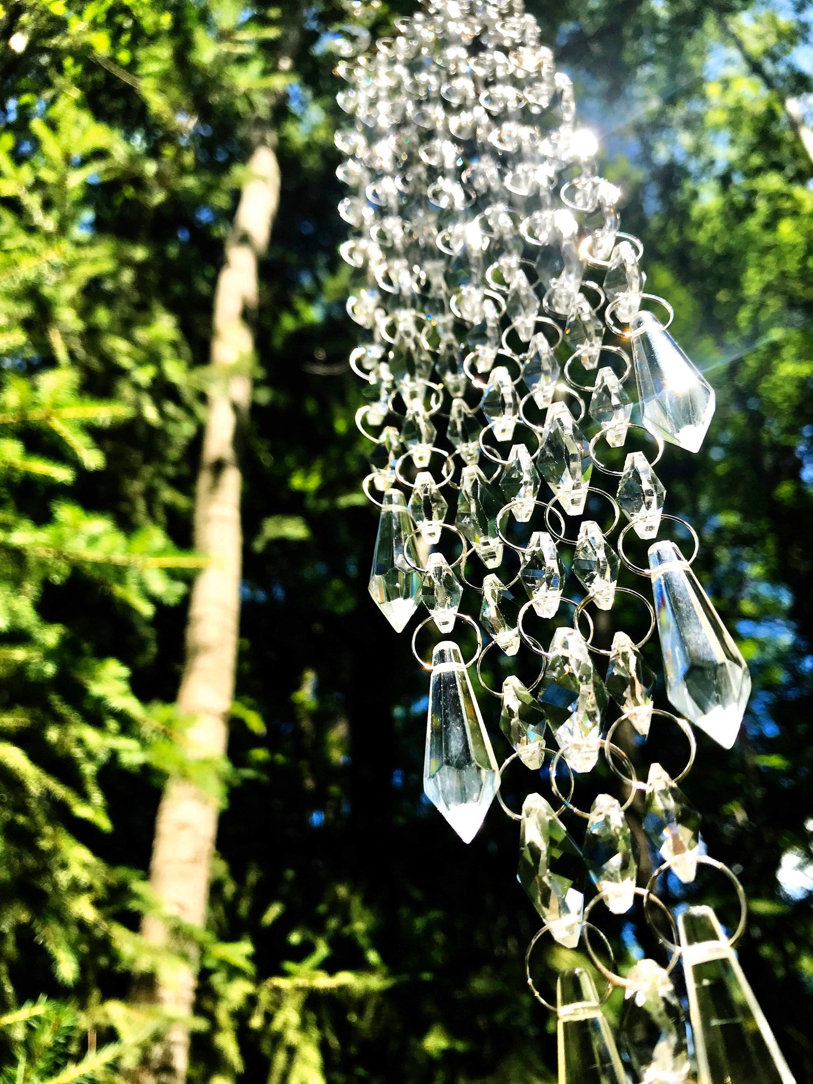 10er Girlande Kristall Tropfen - Sonnenfänger Für Fenster & Kronleuchter