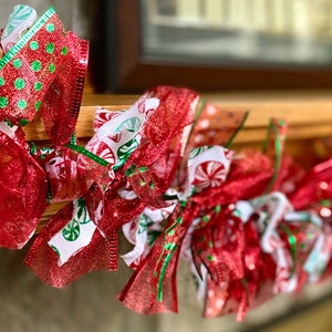 6ft Kerst slinger, vakantie slingers, Kerst decor, december decoraties, rode Slinger, Kerst mantel decor
