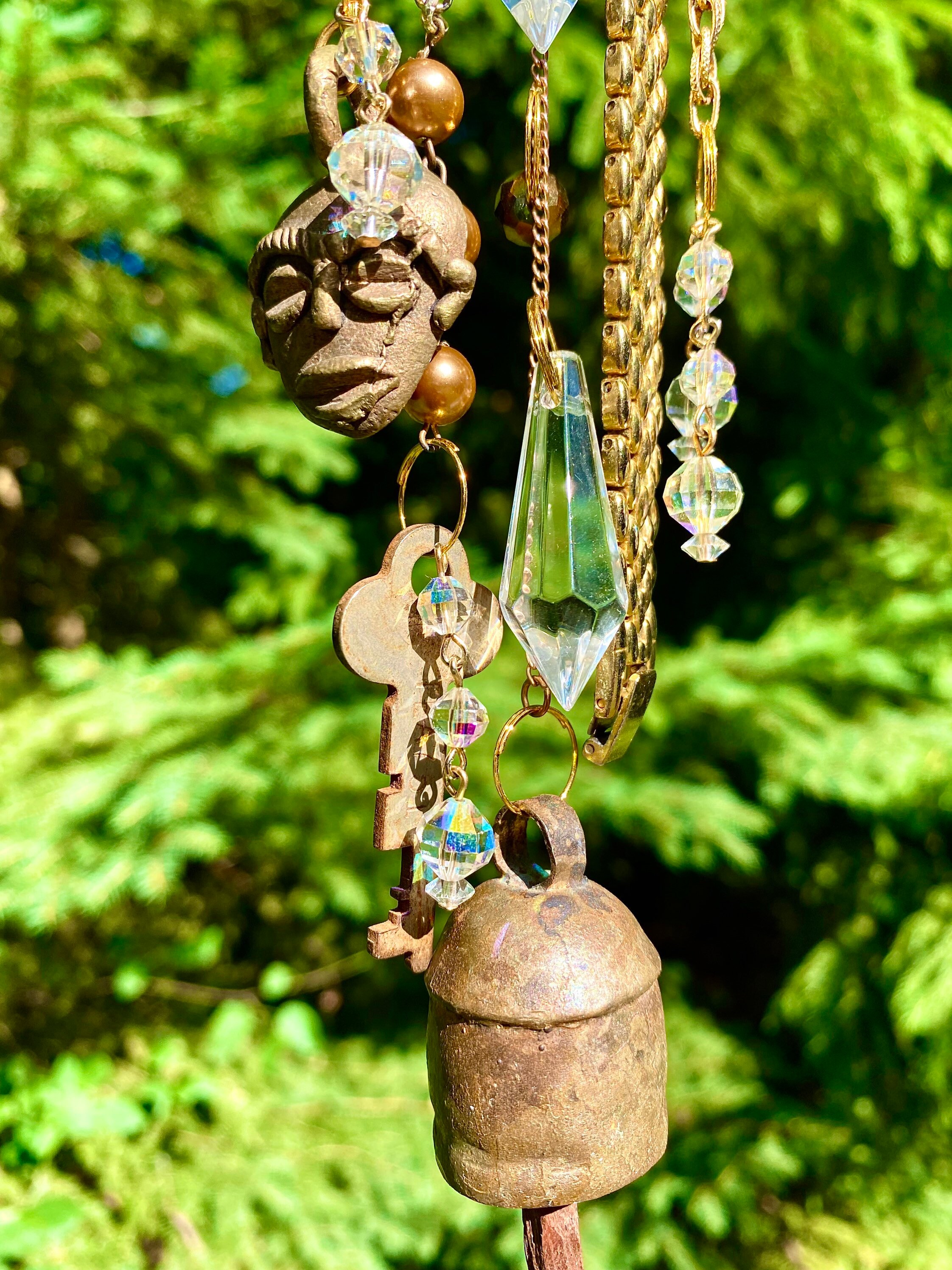Bohemian wind chime bohemian charms tree charms crystal sun Etsy