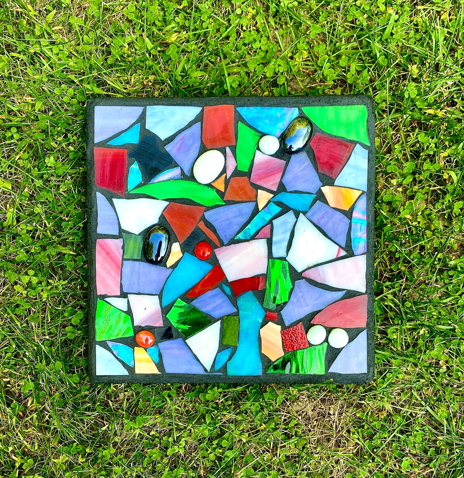 Mosaic Stepping Stone Mosaics Garden Stones Stepping Etsy