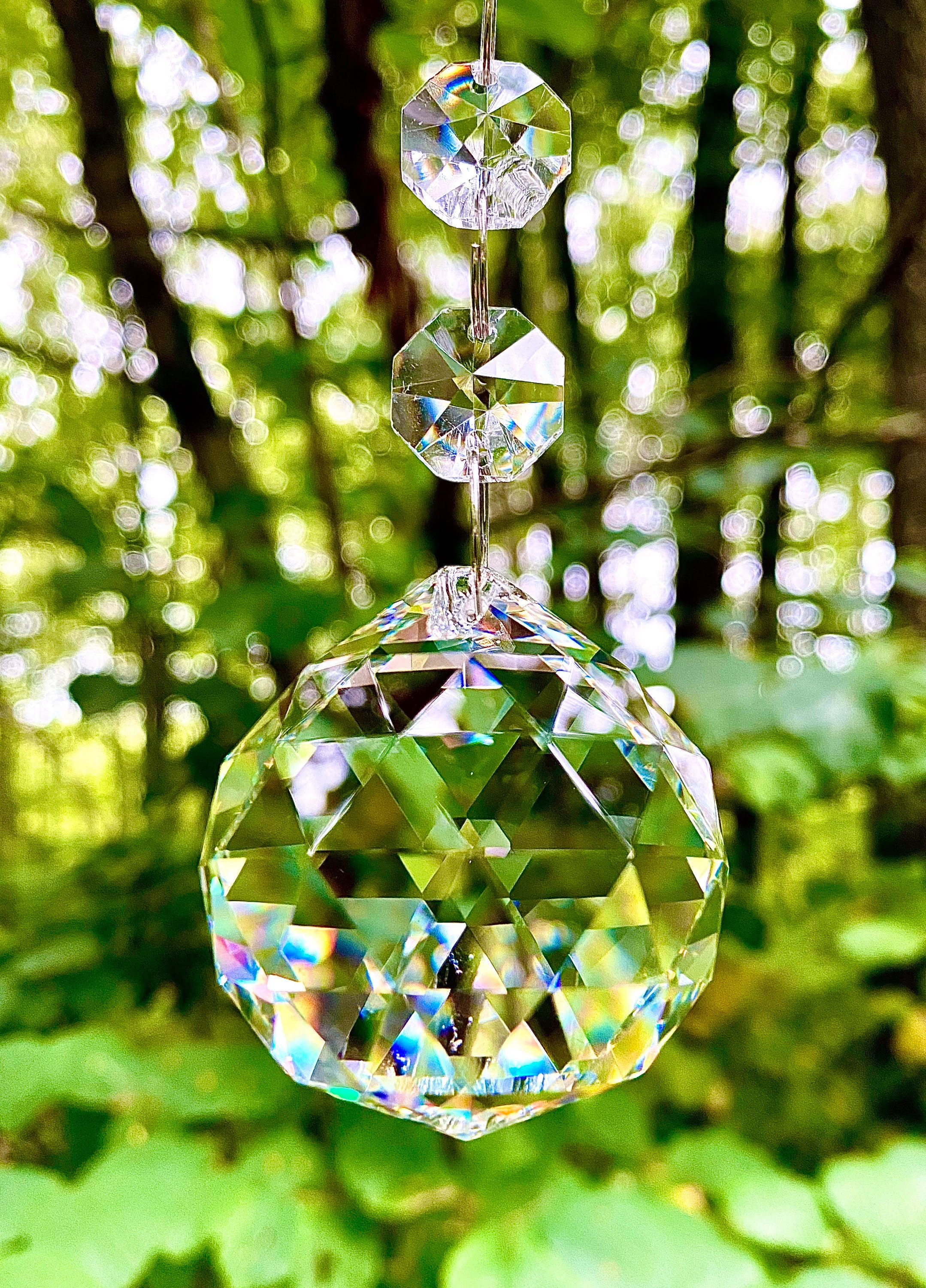 4 Pcs K9 Cristal de Prisme Coloré Attrape-Soleil Suspendu Capteur