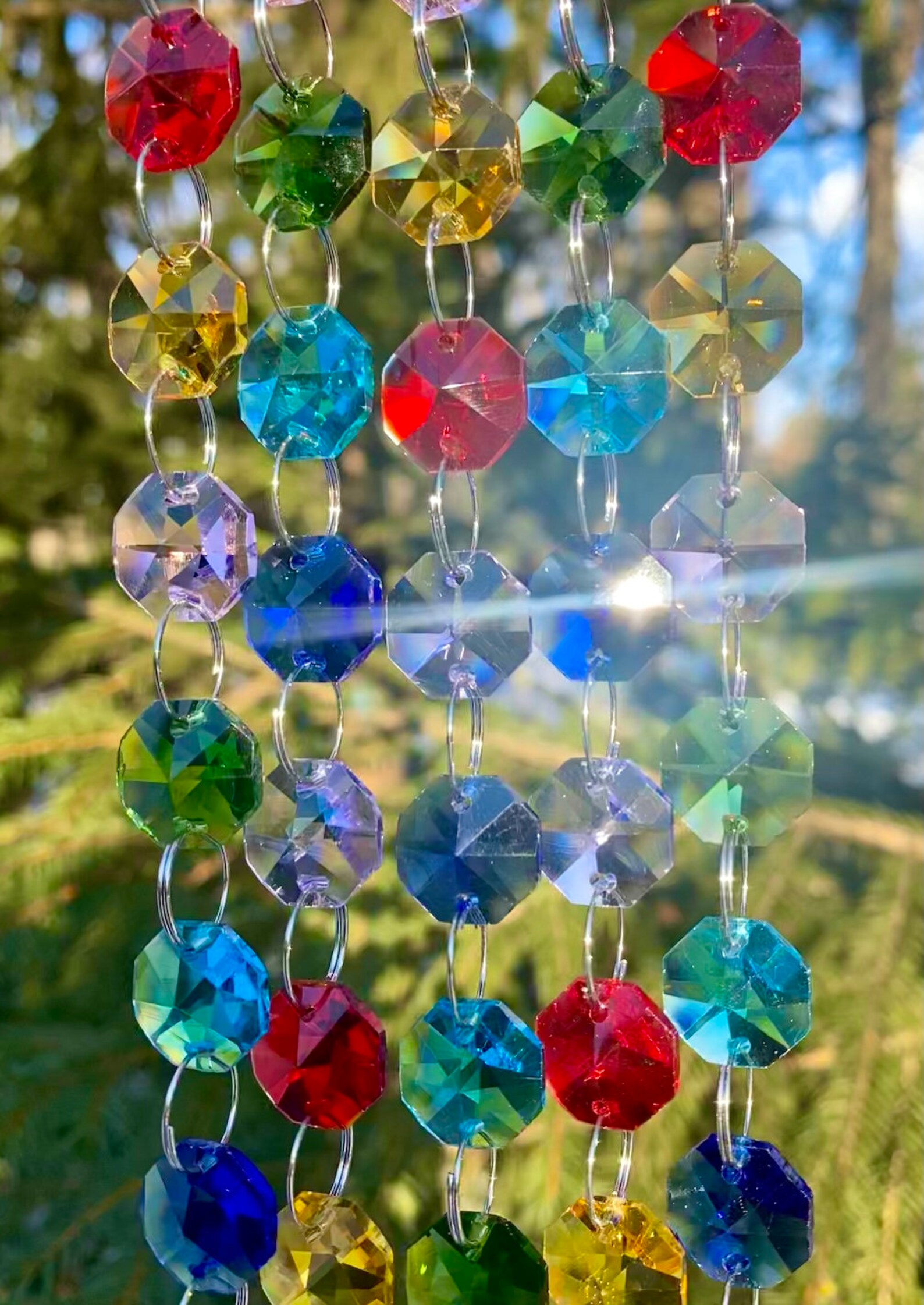 Multicolor crystal sun catcher crystal sun catcher sun Etsy