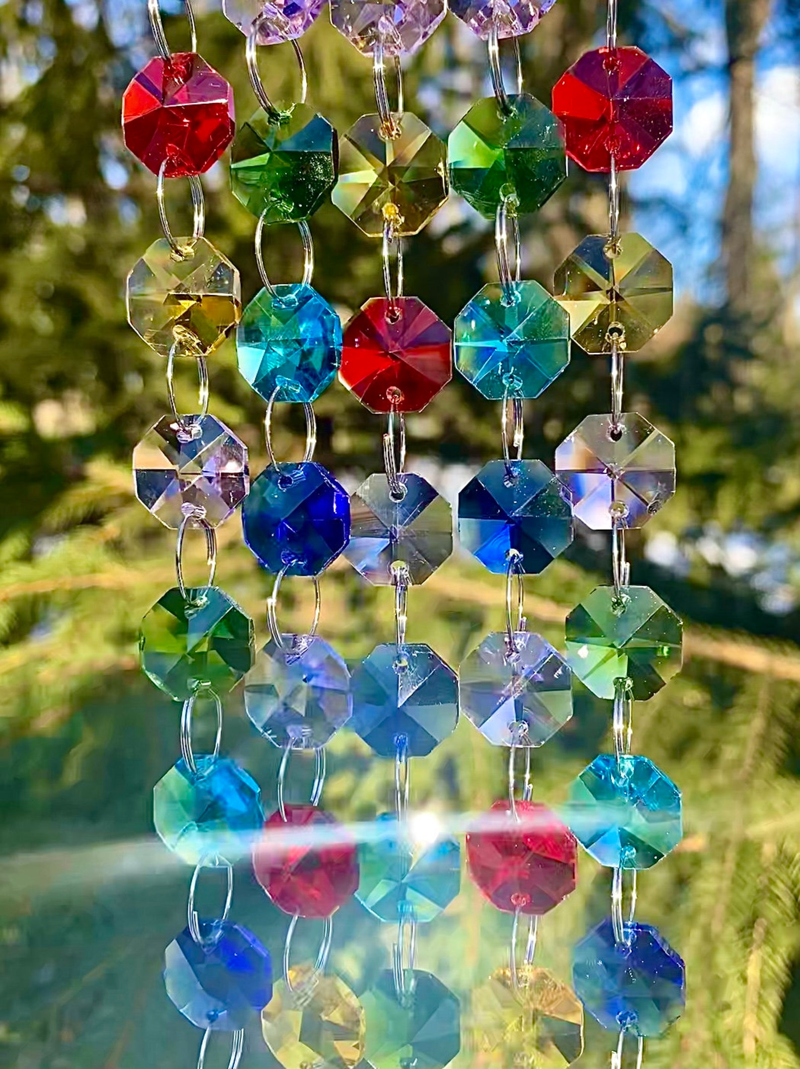 Multicolor crystal sun catcher crystal sun catcher sun Etsy