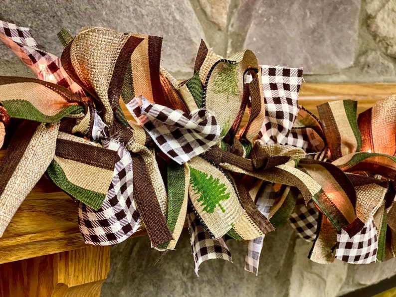 5ft Rustic Lighted Garland Rustic Garland Fall Garland Etsy