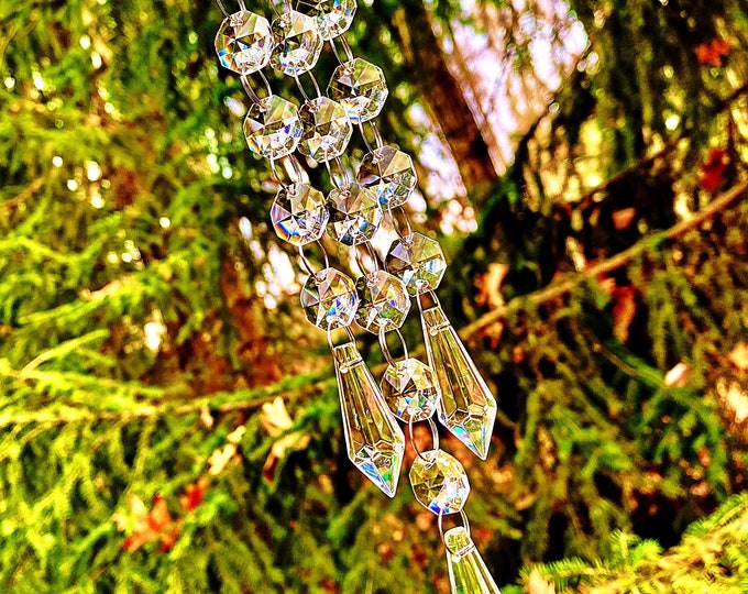 Crystal Sun Catcher Hanging Crystals Hanging Prisms Prism Etsy