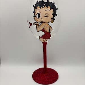 Betty Boop Wine Glass