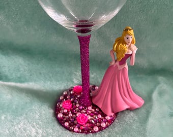 Aurora figure hand made wine glass