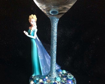 Elsa character glass